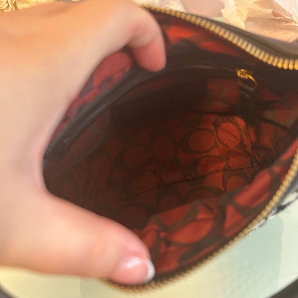 RARE Vintage Coach Houndstooth Tweed Wool & Leather Shoulder Bag - Picture 7 of 7